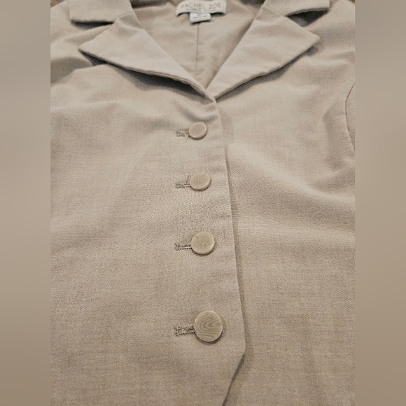 Rachel Zoe Women's Beige Button-Up Blazer Vest, Size Large - Picture 4 of 6
